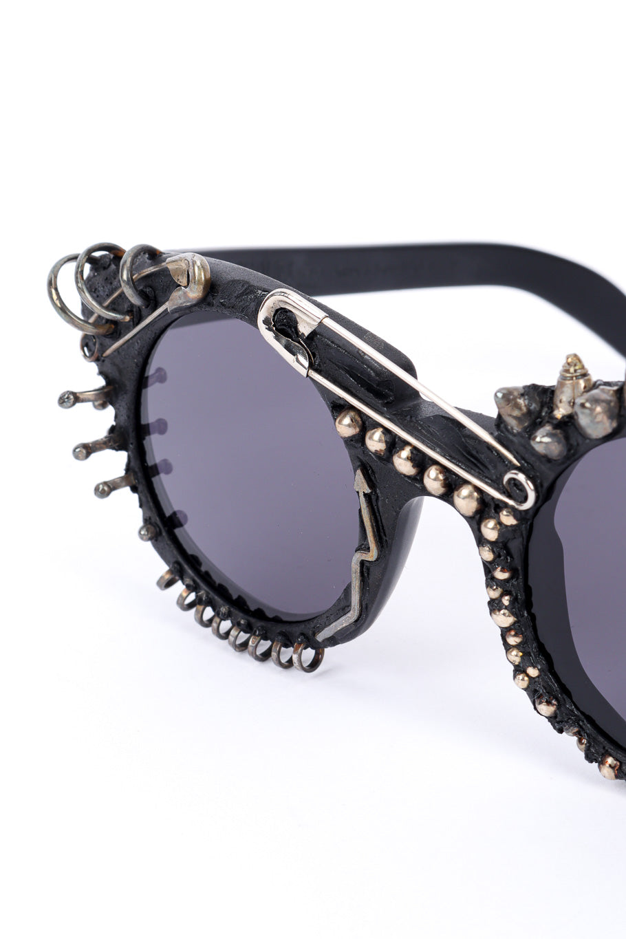 Anarchy sunglasses by Kuboraum on white background left side clothes pin close  @recessla