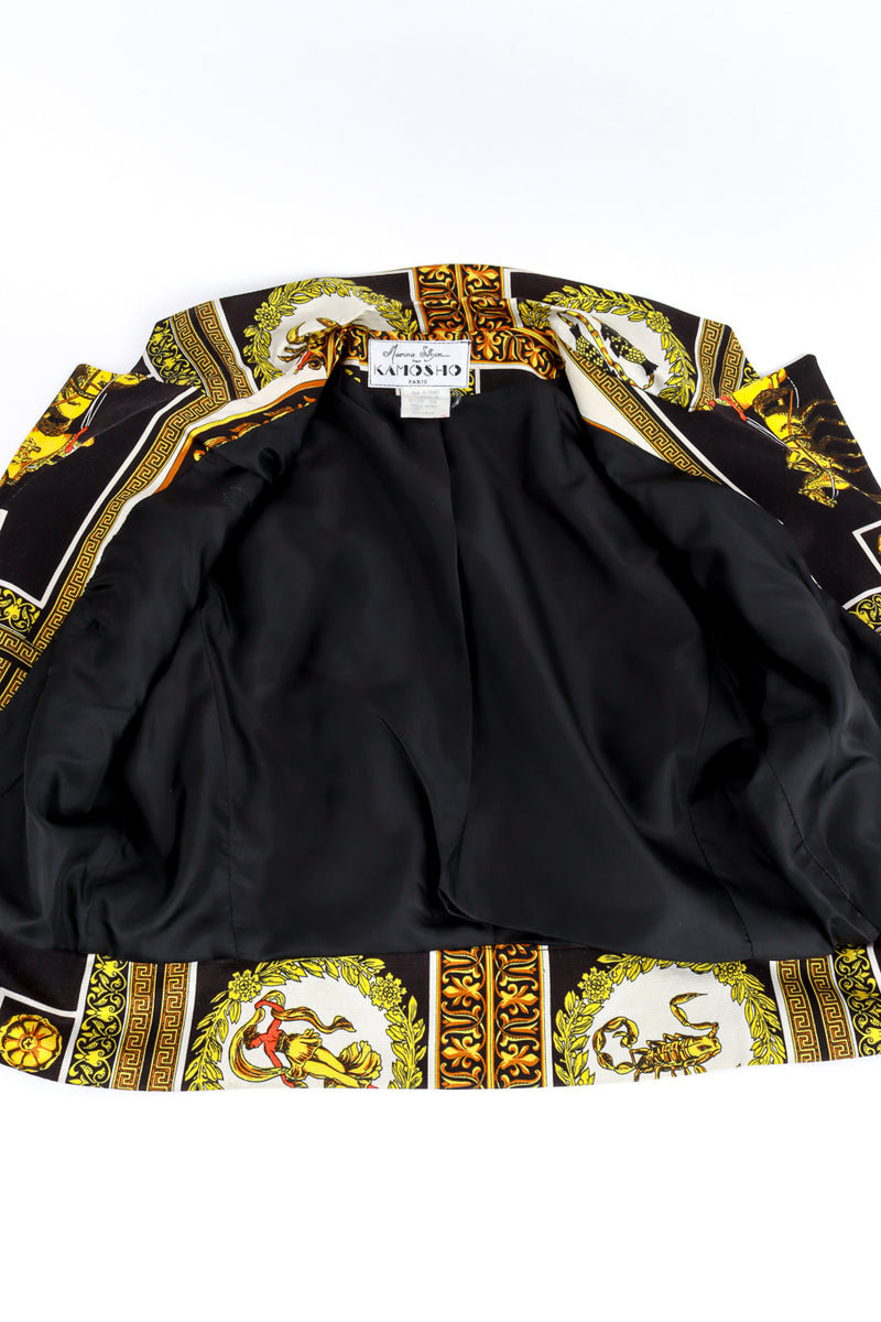 Kamosho Zodiac Baroque Crop Blazer lining @RECESS LA