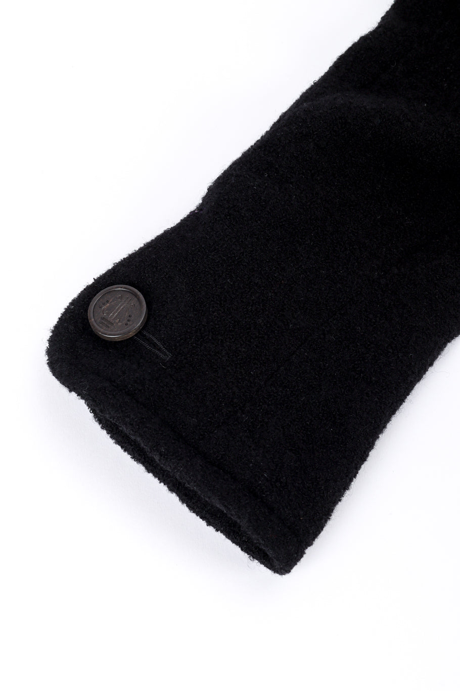 Tiered Bouclé Wool Coat by Karl Lagerfeld cuff @recessla