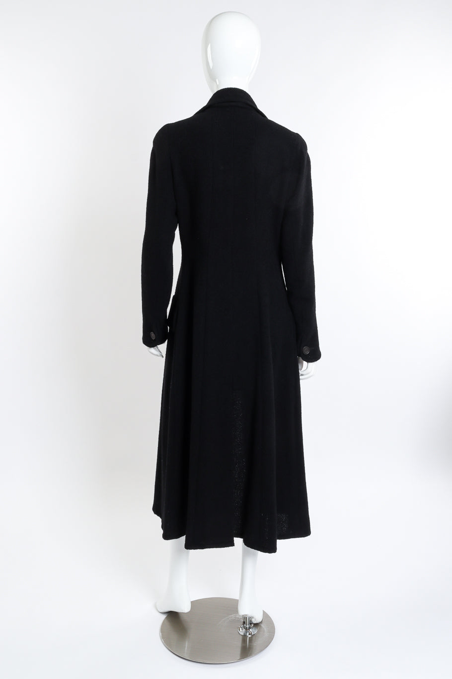 Tiered Bouclé Wool Coat by Karl Lagerfeld on mannequin back @recessla