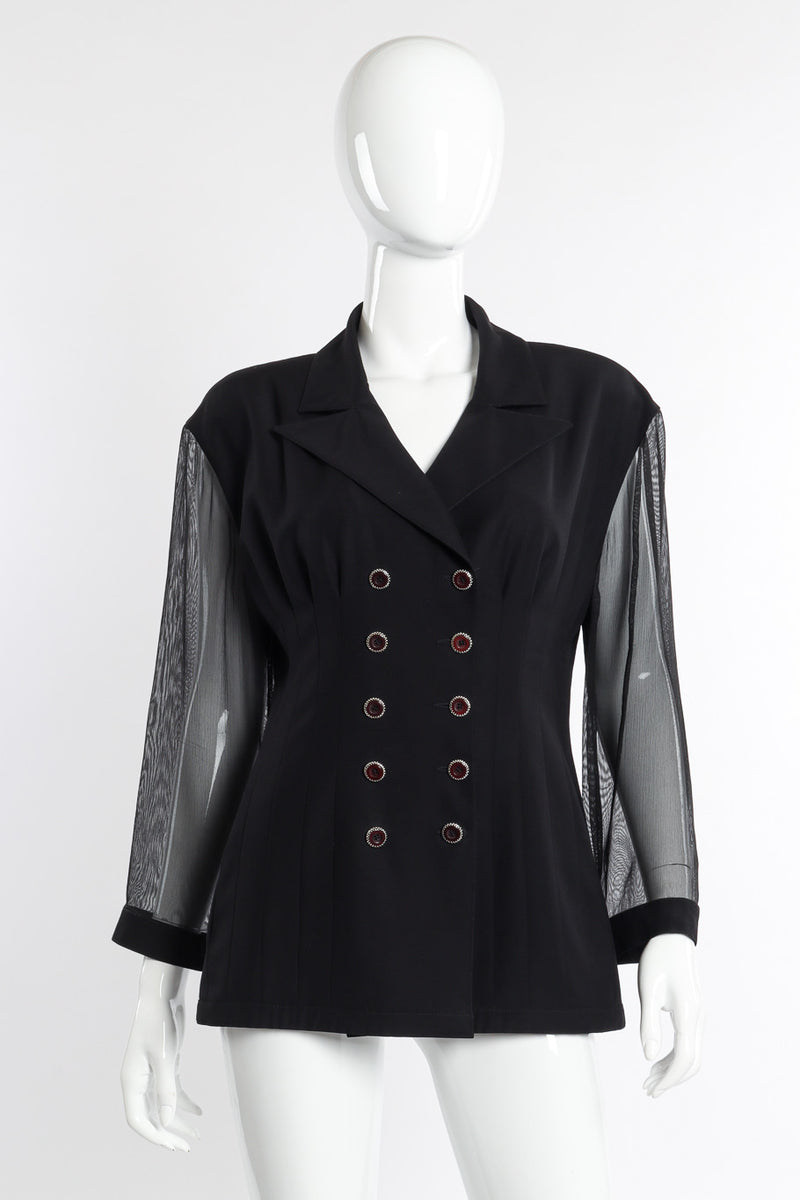Vintage Karl Lagerfeld Double Breasted Sheer Jacket – Recess
