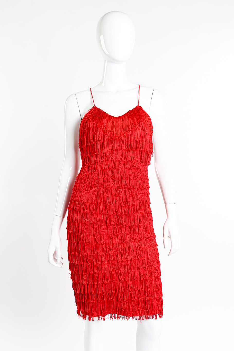 Katharine Hamnett Backless Fringe Dress front on mannequin @recessla