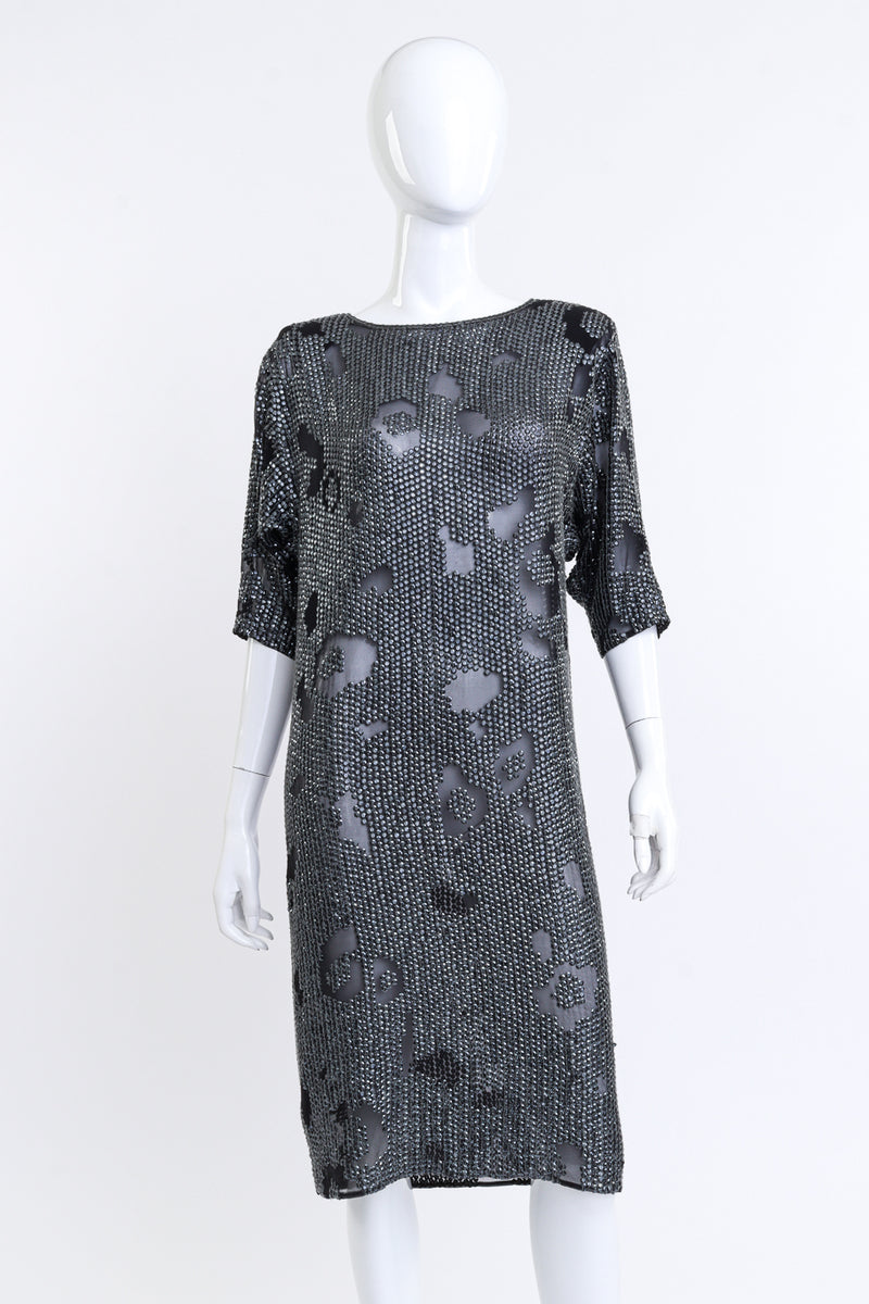 Ann Tijan Kenar 2 Silk Sequin Leopard Print Shift Dress @RECESS LA