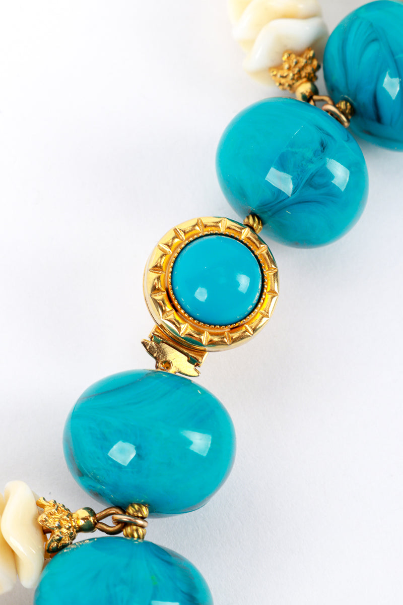 William de Lillo Turquoise Bead Collar Necklace detail @RECESS LA