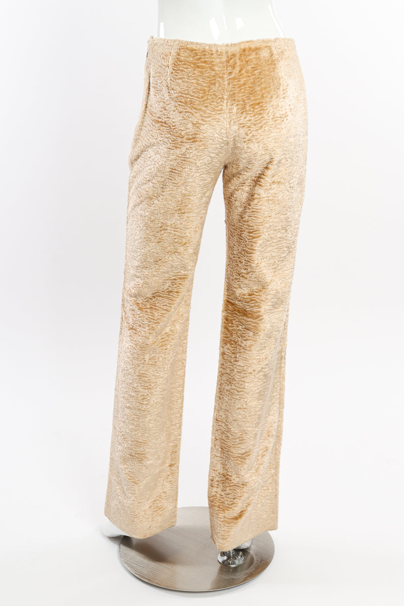 Textured Faux Fur Pant by Krizia on mannequin back @recessla