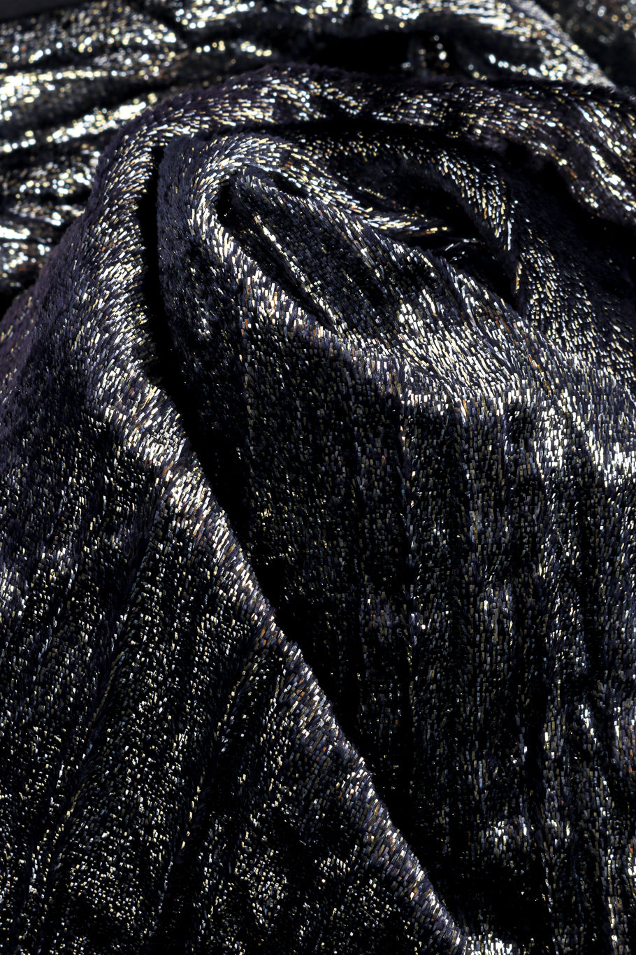 Vintage Lanvin Tinsel Velvet Duster fabric closeup @recessla