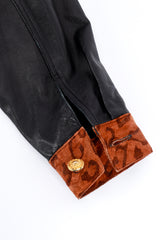 Lillie Rubin Leopard & Lion Leather Jacket cuff @RECESS LA