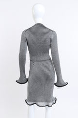 Louis Vuitton Ribbed Knit Trumpet Cardigan & Skirt Set back on mannequin @recess la