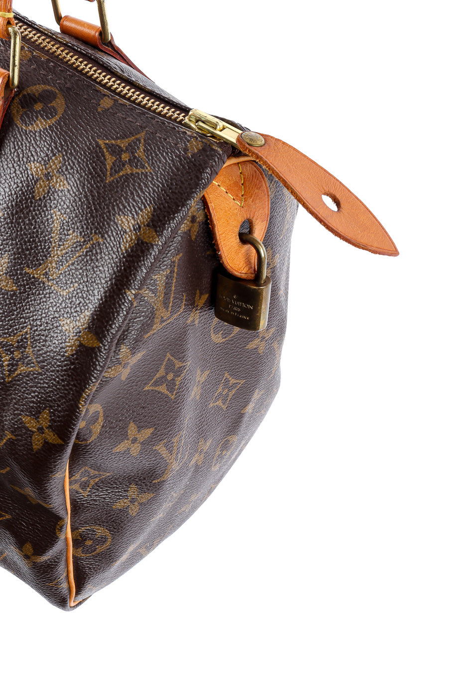Louis Vuitton classic monogram speedy 30 bag hardware details @recessla