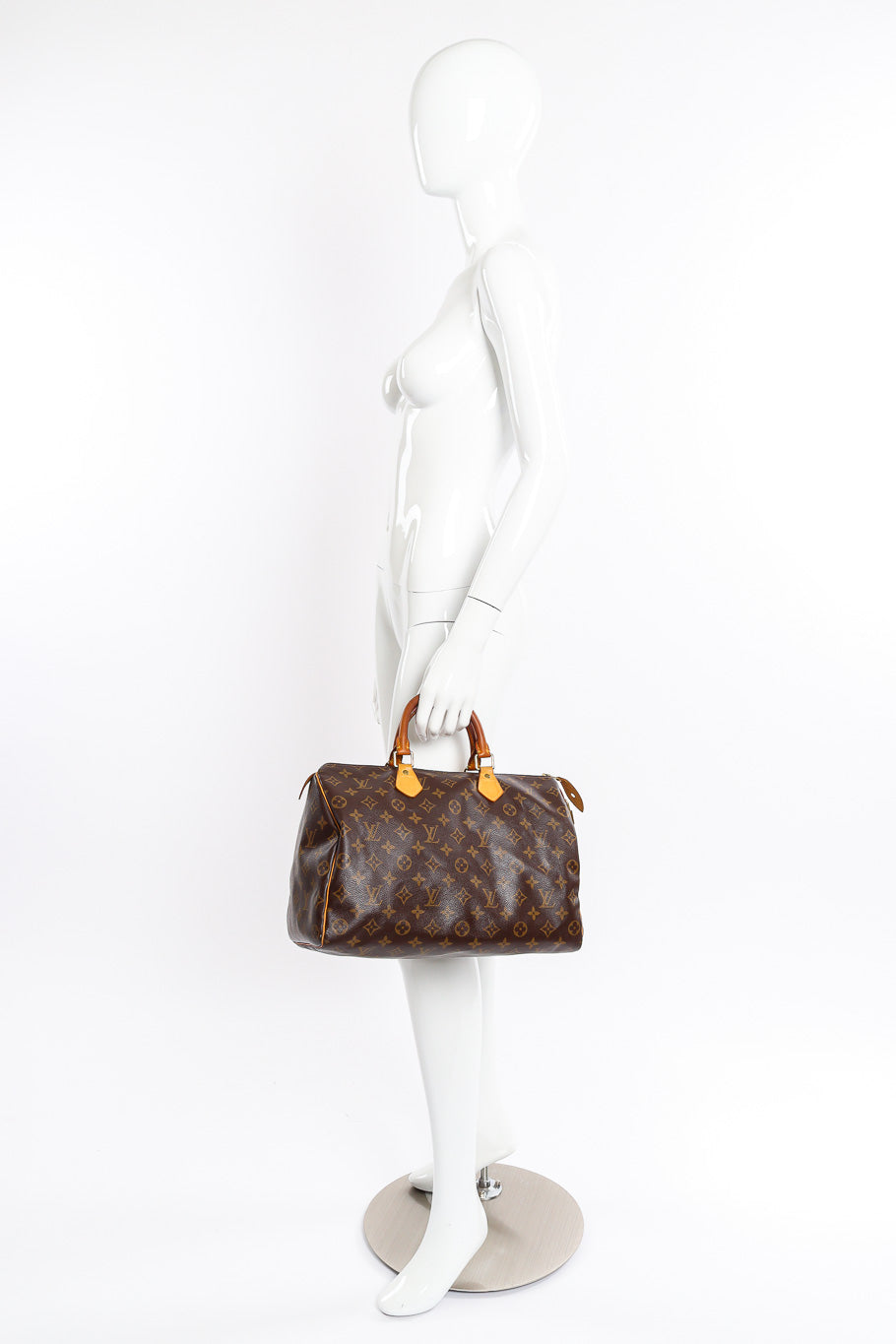Vintage Louis Vuitton Classic Monogram Speedy 35 Bag on mannequin @Recessla
