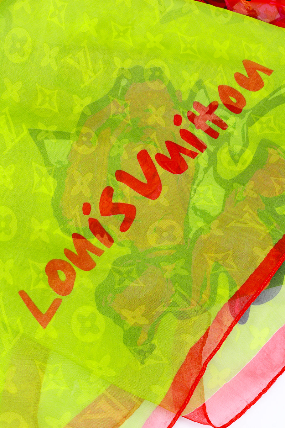 LV Sprouse Graffiti Rose Scarf pattern detail @RECESS LA