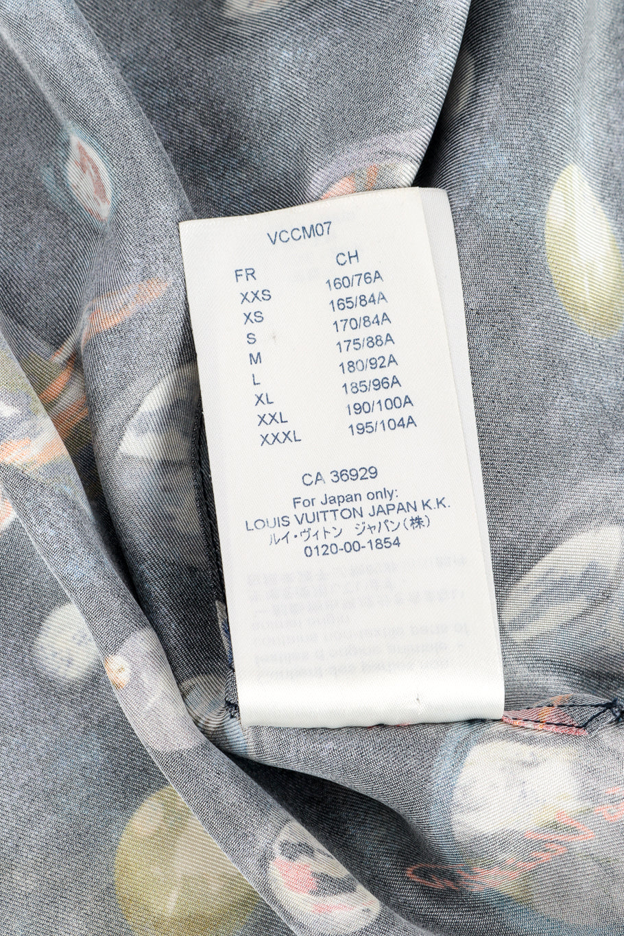 Louis Vuitton Galaxy Button Down size tag @recess la