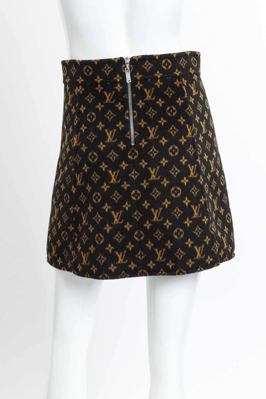 Louis Vuitton Monogram Slit Skirt back on mannequin closeup @recess la
