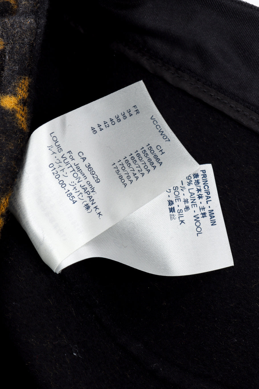 Louis Vuitton Monogram Slit Skirt fabric content label @recess la