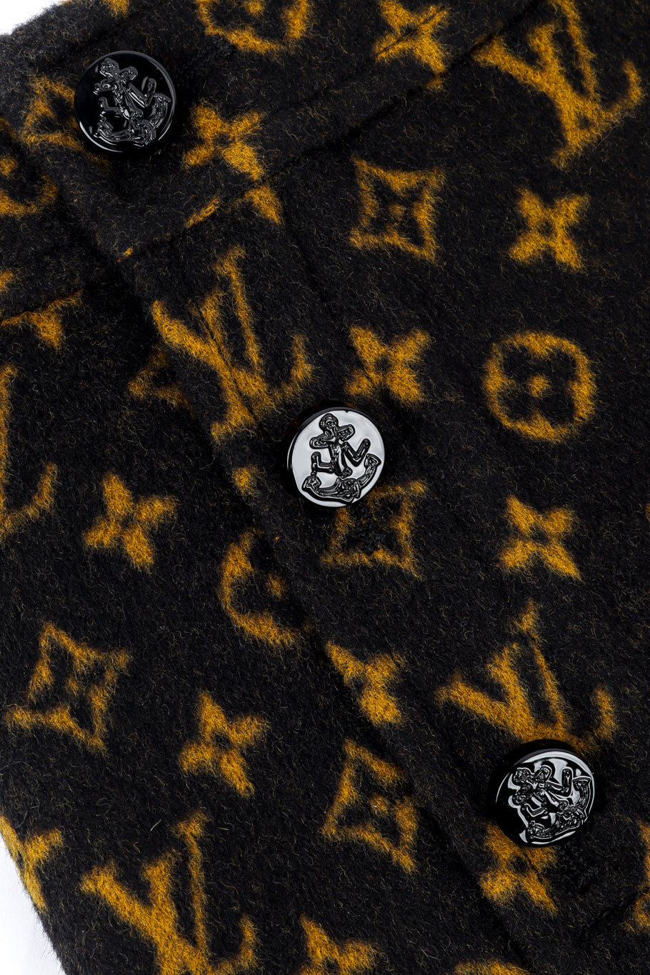 Louis Vuitton Monogram Slit Skirt button closeup @recess la