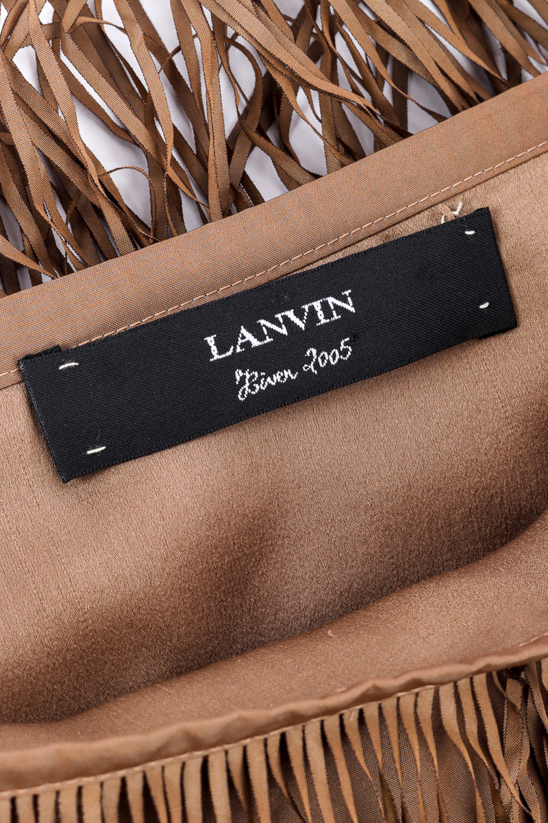 Vintage Lanvin Tiered Fringe Skirt signature label closeup @recessla