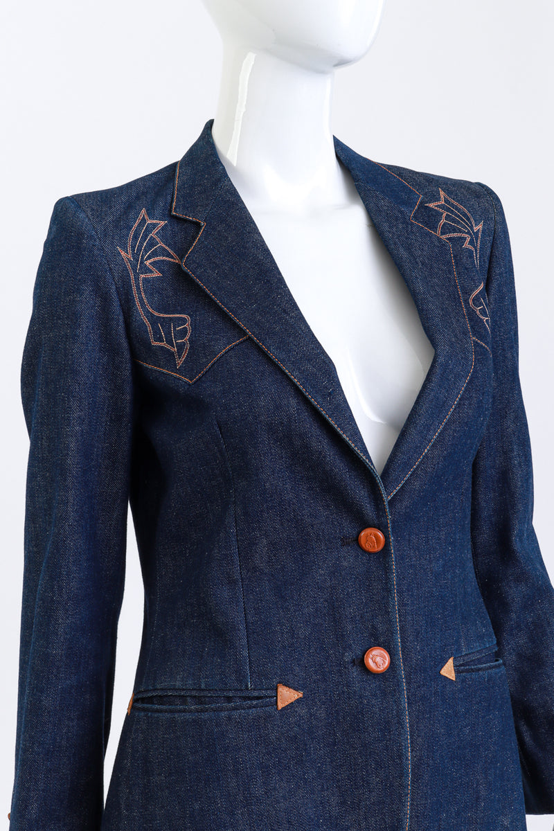 Larry Mahan Cowboy Collection Denim Blazer detail @RECESS LA