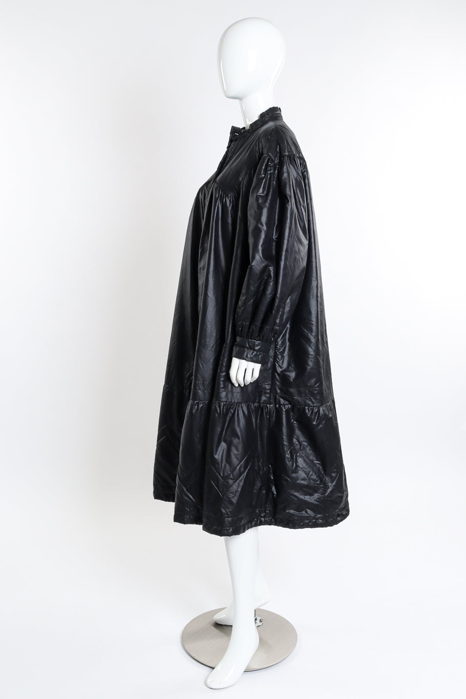 Vintage Laura Biagiotti Nylon Puffer Coat side on mannequin @recessla