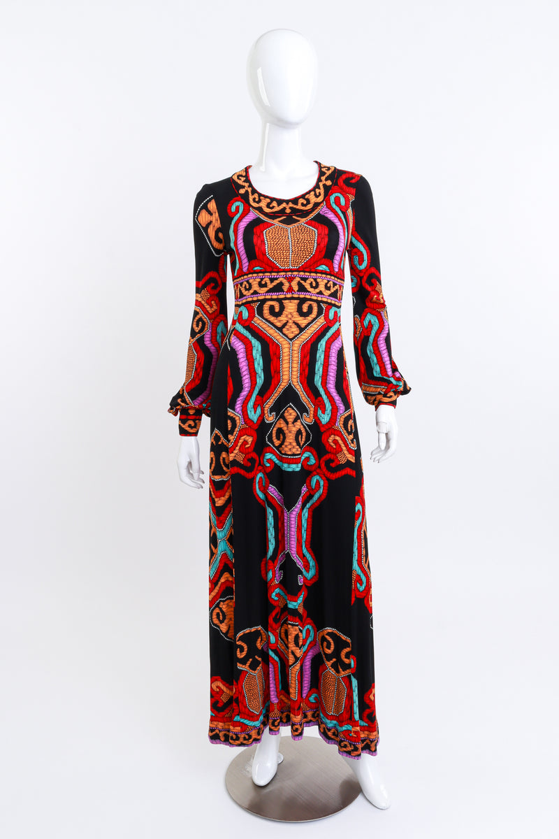 Vintage Leonard Empire Waist Maxi Dress Recess Vintage Leonard Empire Waist Maxi Dress Recess