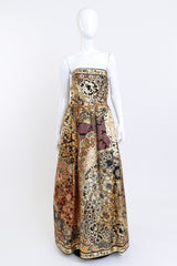 Leonard Metallic Floral Brocade Strapless Gown @RECESS LA