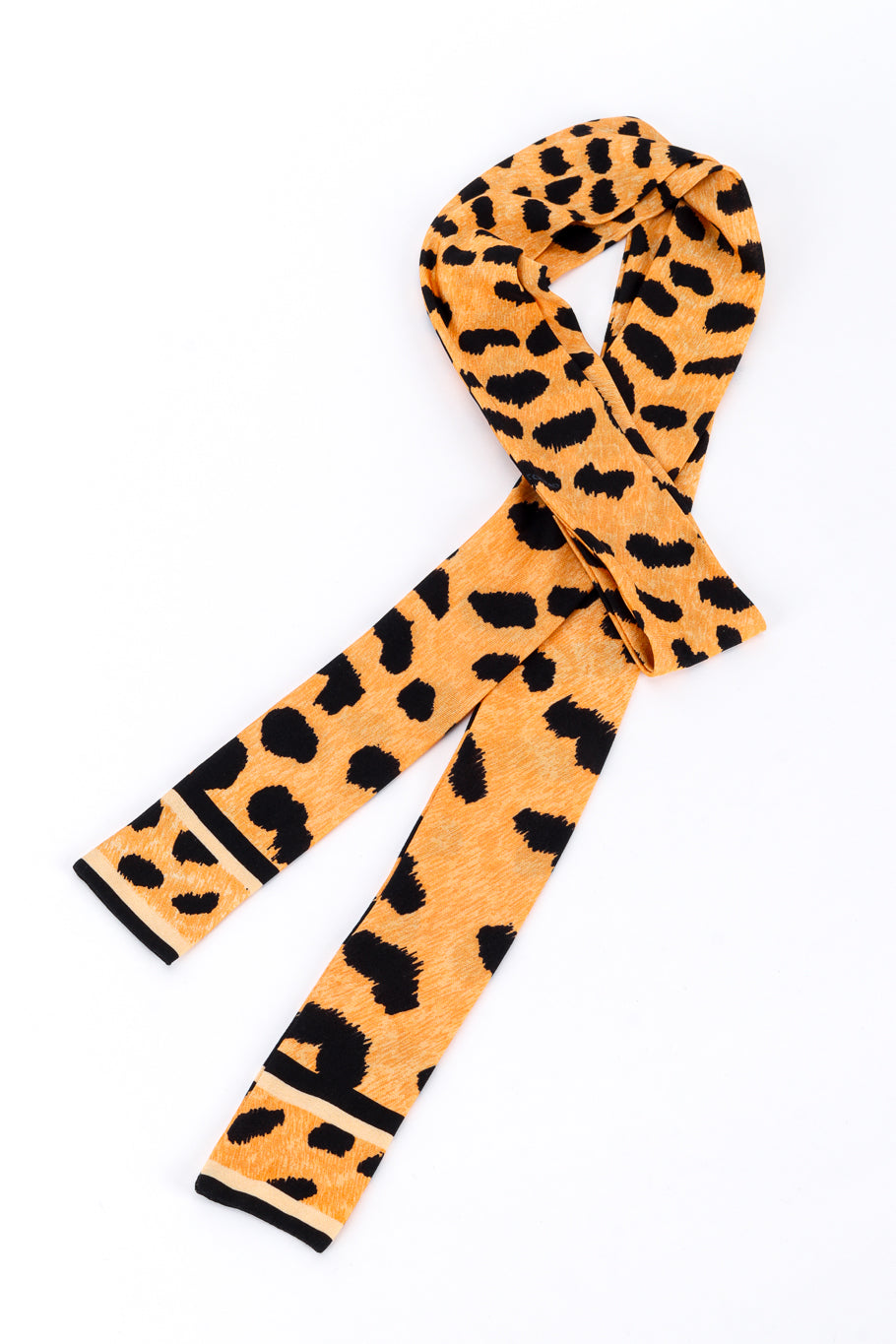 Vintage Leonard One Shoulder Cheetah Print Dress & Sash sash @recess la