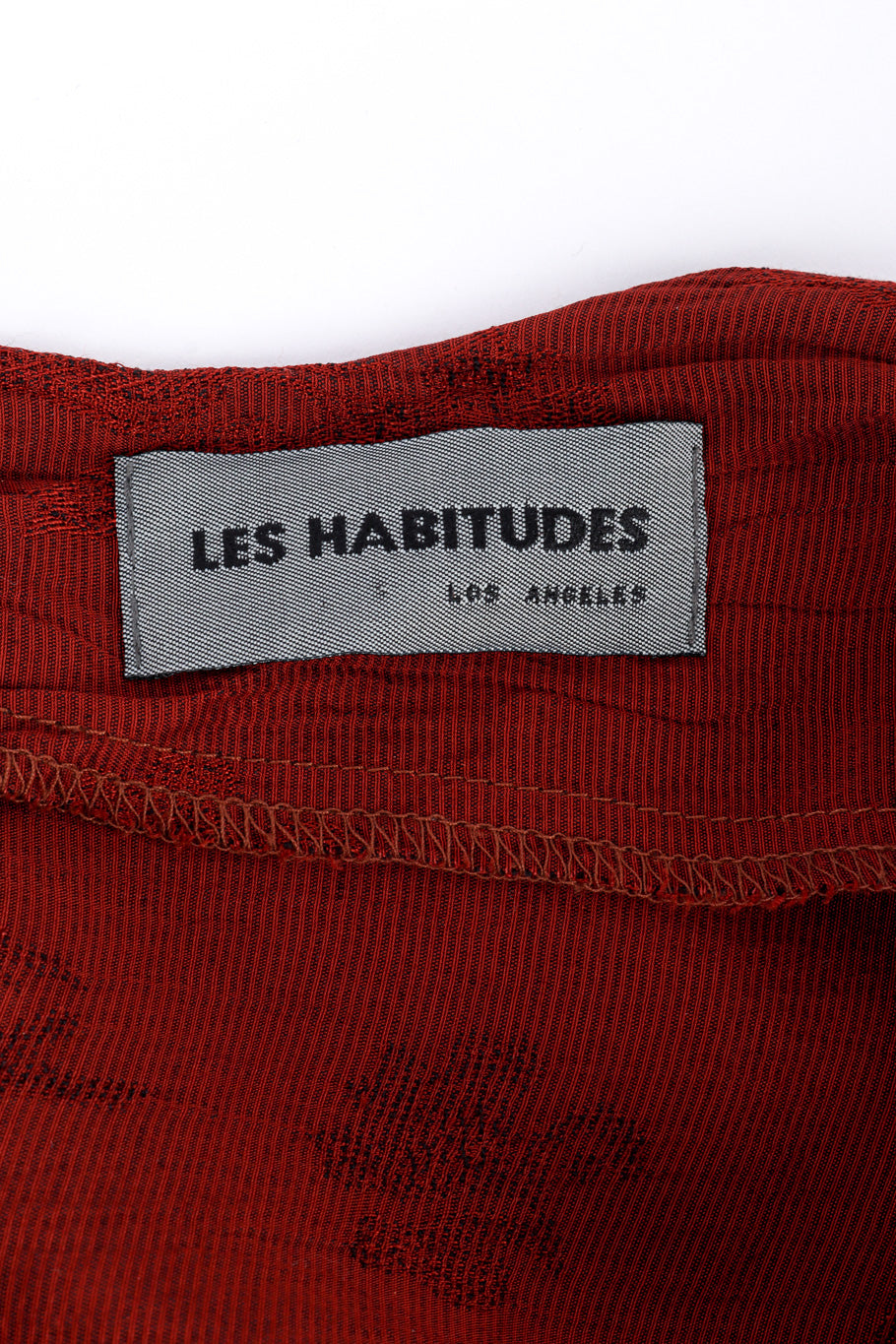 Emboridered bias gown by Les Habitudes label close @recessla