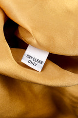 Vintage Les Habitudes Draped Brocade Cocoon Coat care label closeup @recessla