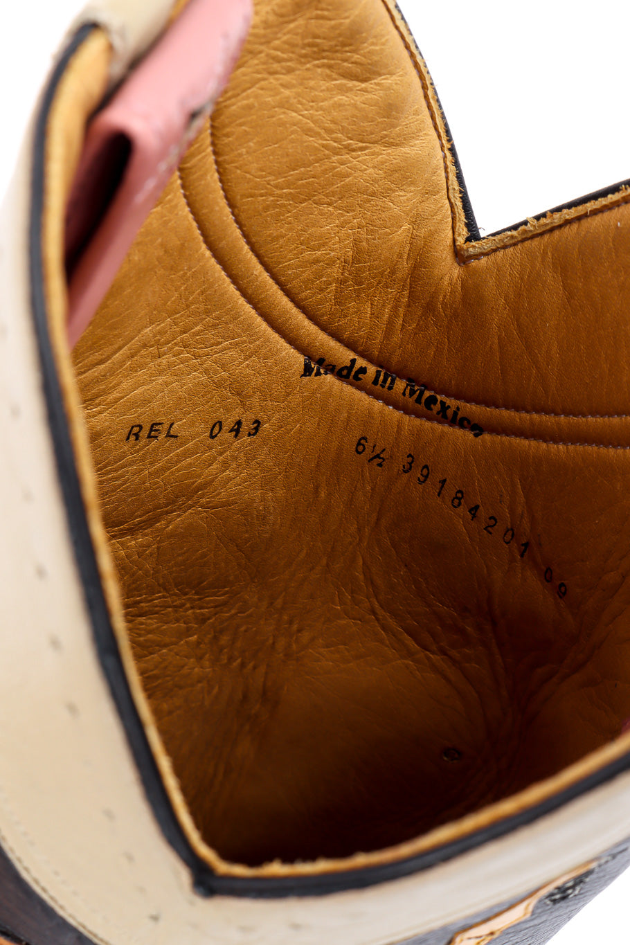 Liberty Boot Co. Kiss My Axe Western Boots size and serial number closeup @Recessla