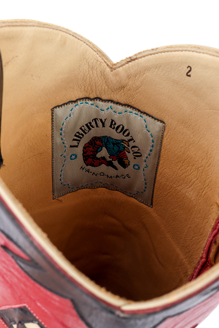 Liberty Boot Co. Bad Kitty Western Boots signature label closeup @Recessla