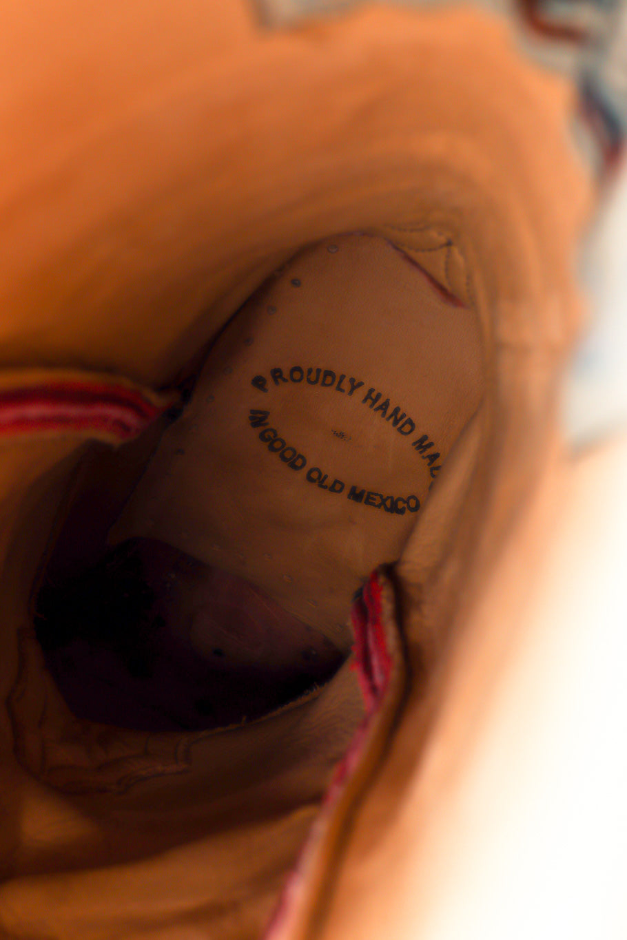 Liberty Boot Co. Bad Kitty Western Boots inner sole marks and origin mark closeup @Recessla