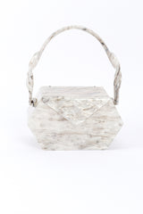 Vintage Wilardy Marbled Pearl Lucite Box Bag front @recessla