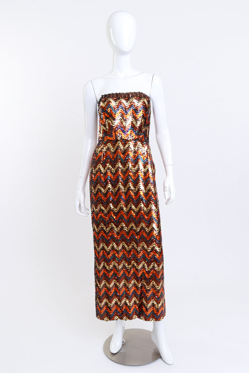 Vintage Lilli Diamond Strapless Chevron Sequin Dress Recess Vintage Lilli Diamond Strapless Chevron Sequin Dress Recess