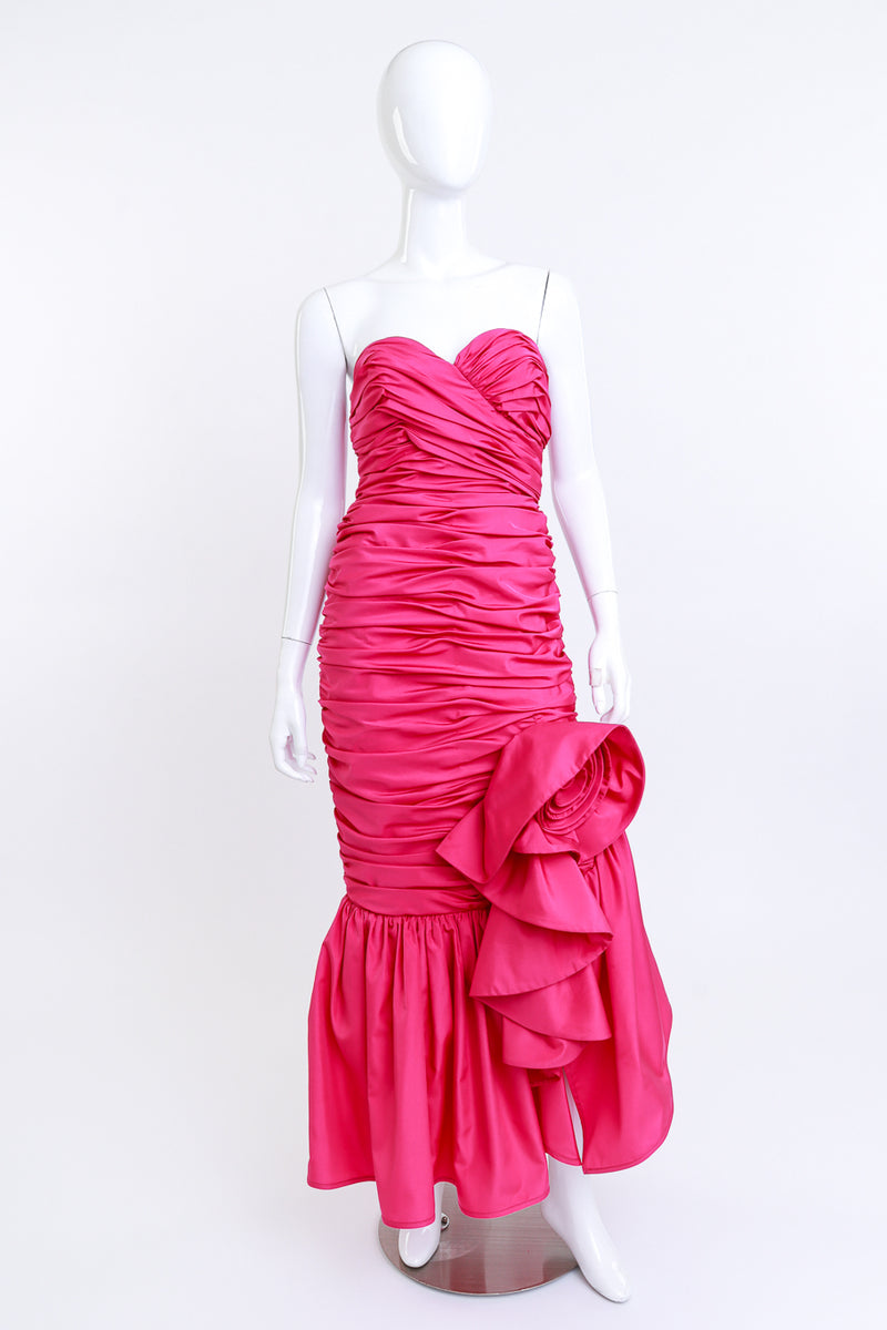 Lilli Diamond Fuchsia Flower Mermaid Gown @RECESS LA 