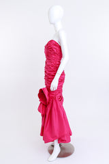 Lilli Diamond Fuchsia Flower Mermaid Gown side @RECESS LA 