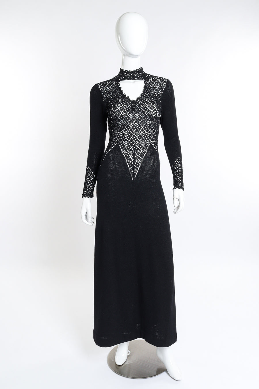 Vintage Lillie Rubin Crochet Crystal Knit Dress Recess Vintage Lillie Rubin Crochet Crystal Knit Dress Recess