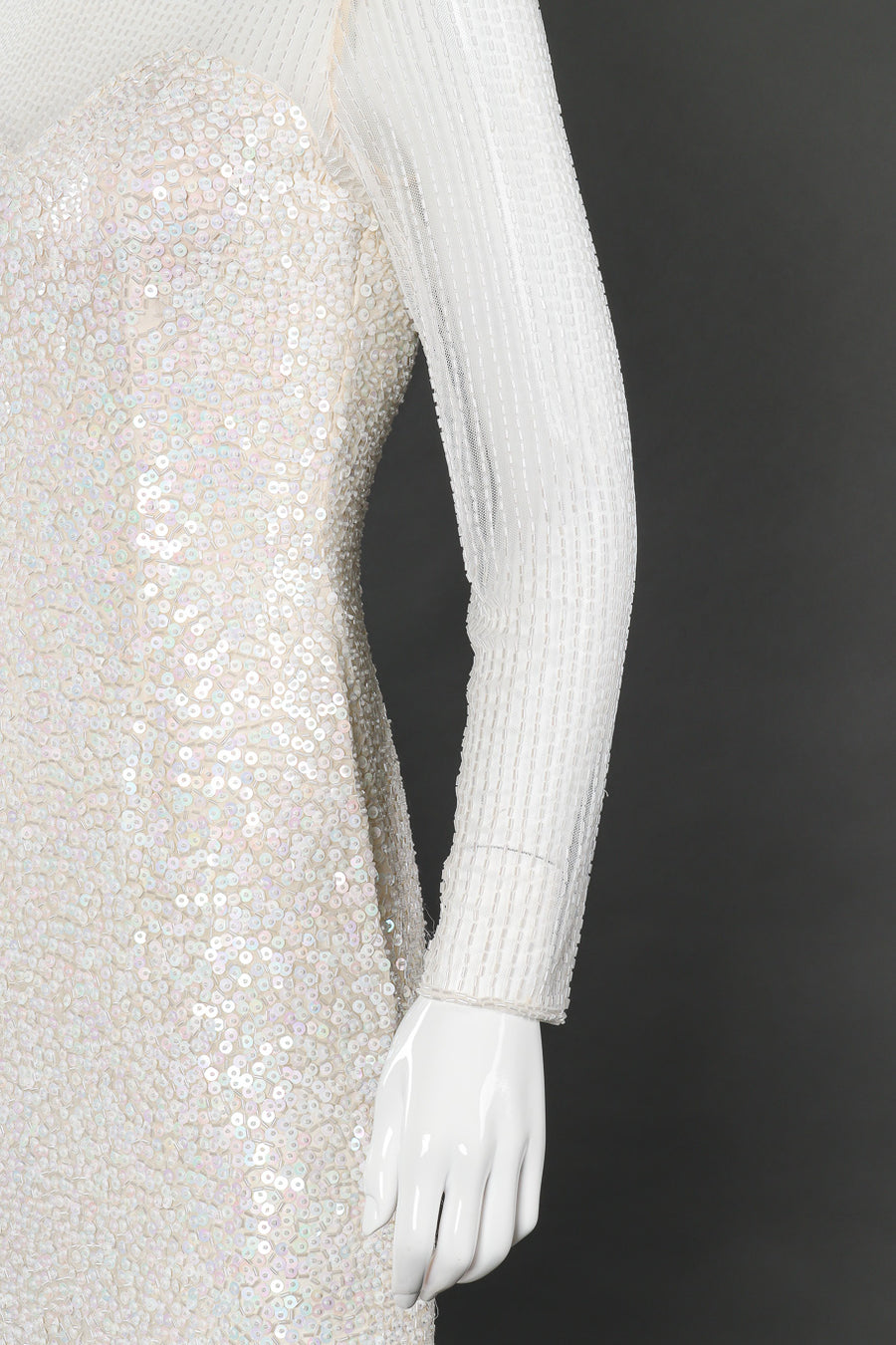 Vintage Lillie Rubin Embellished Long Sleeve Gown  Recess