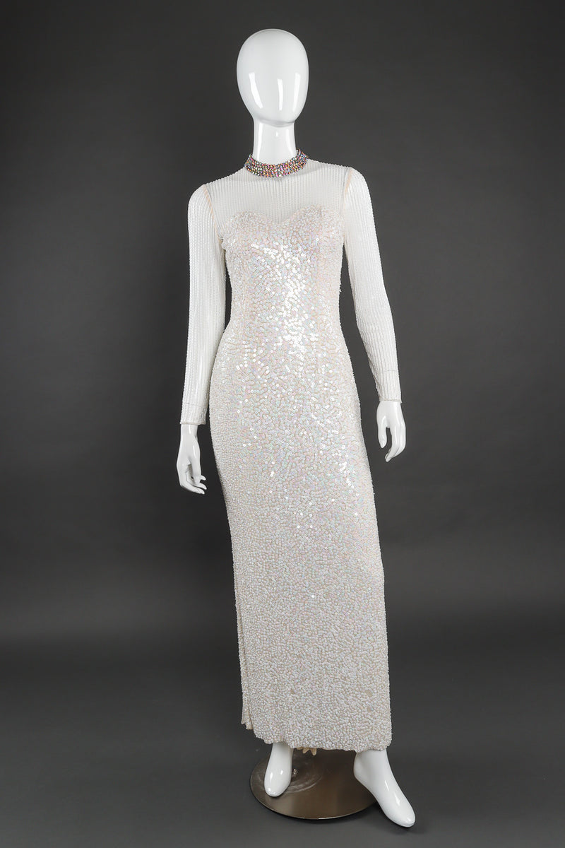 Vintage Lillie Rubin Embellished Long Sleeve Gown – Recess