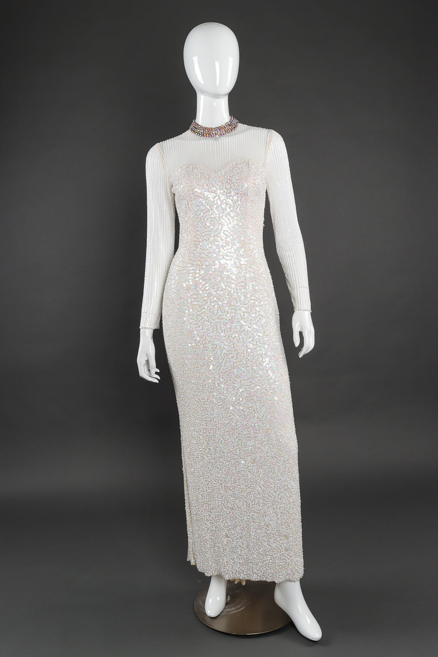 Vintage Lillie Rubin Embellished Long Sleeve Gown Recess Vintage Lillie Rubin Embellished Long Sleeve Gown Recess