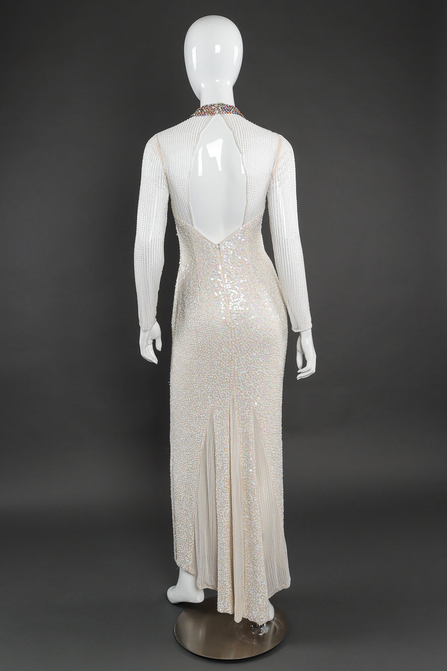 Vintage Lillie Rubin Embellished Long Sleeve Gown  Recess