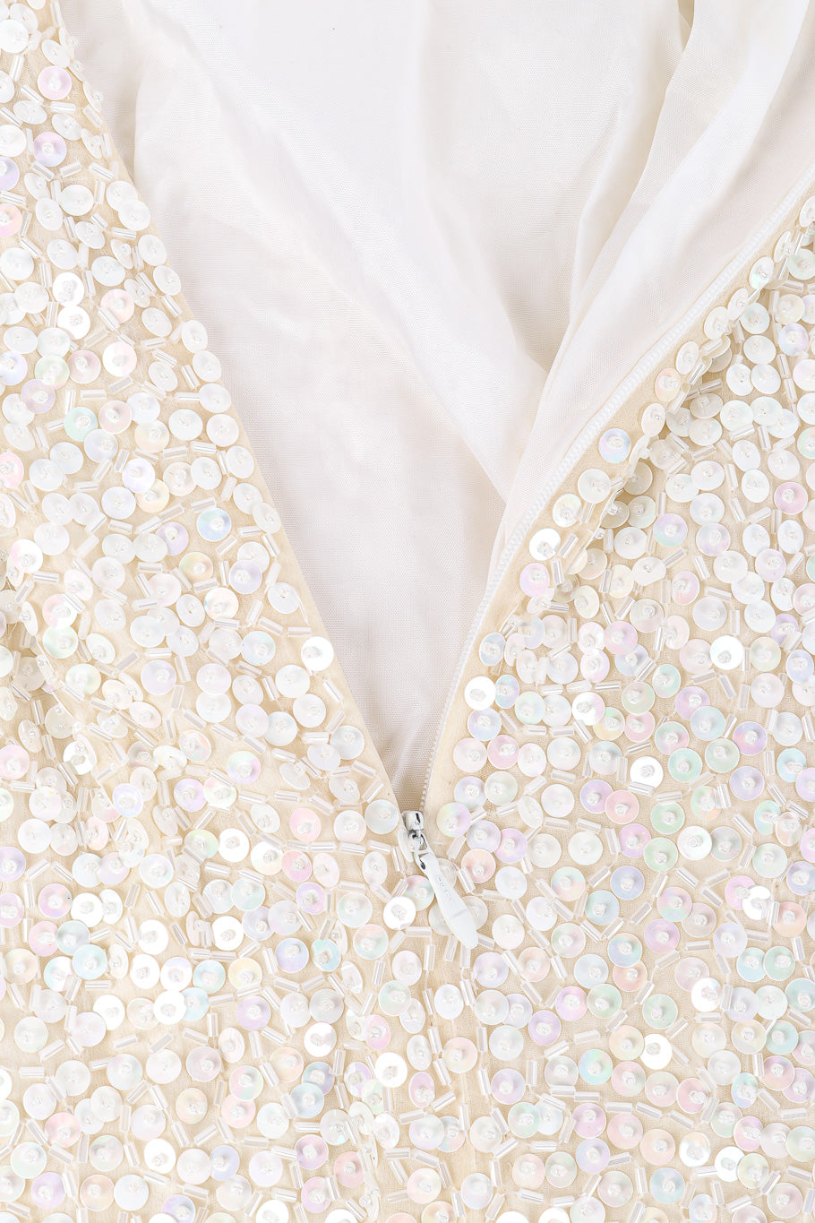 Beaded gown by Lillie Rubin on flat lay zipper @recessla