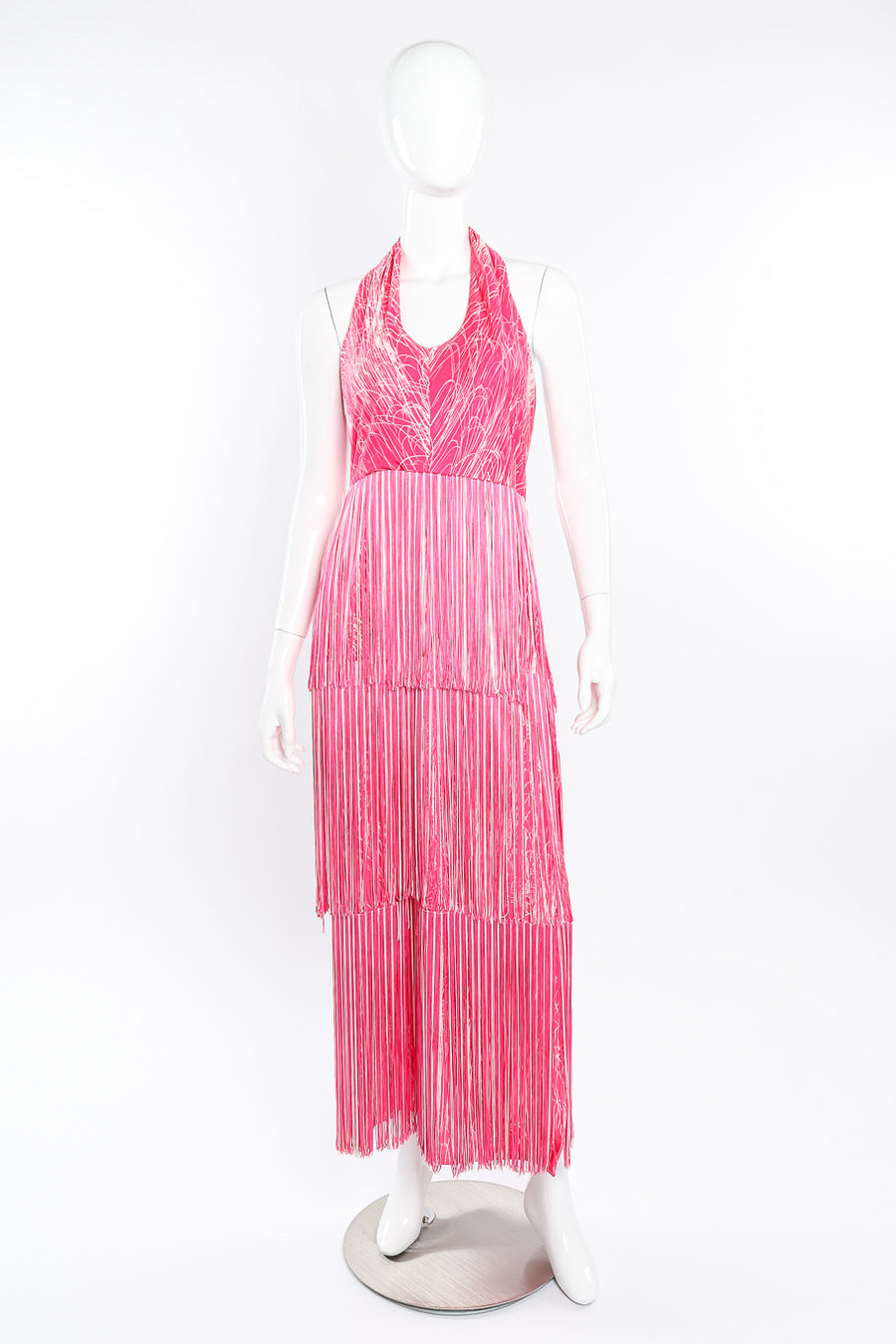Vintage Lilli Diamond Halter Fringe Dress, Shawl & Belt Set Recess Vintage Lilli Diamond Halter Fringe Dress, Shawl & Belt Set Recess