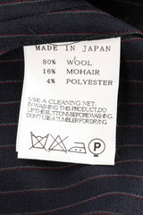 Limi Feu Pinstripe Wool Suit fabric content label closeup @recessla