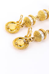 Vintage Pearl Barrel Drop Earrings backs close open @recessla