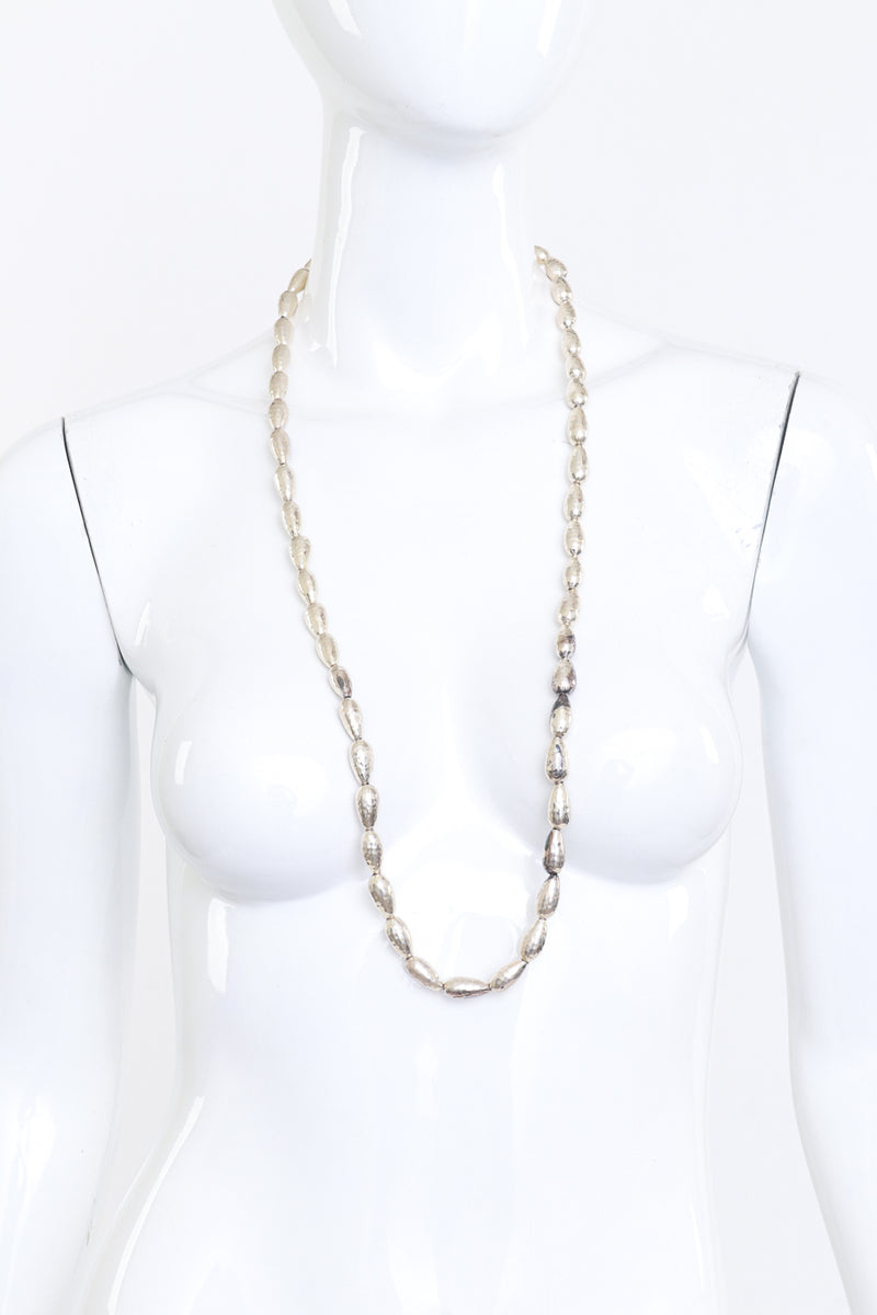 Ippolita Sterling Silver Hammered Bead Necklace mannequin @RECESS LA