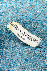 Loris Azzaro Metallic Crochet Knit Bead & Chain Crop Top label @RECESS LA