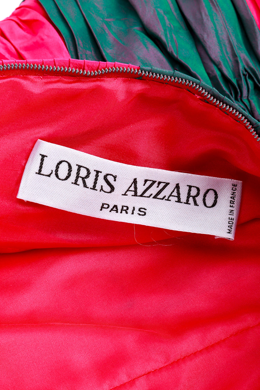 Loris Azzaro Duo Tone Ruched Cocktail Dress label @RECESS LA