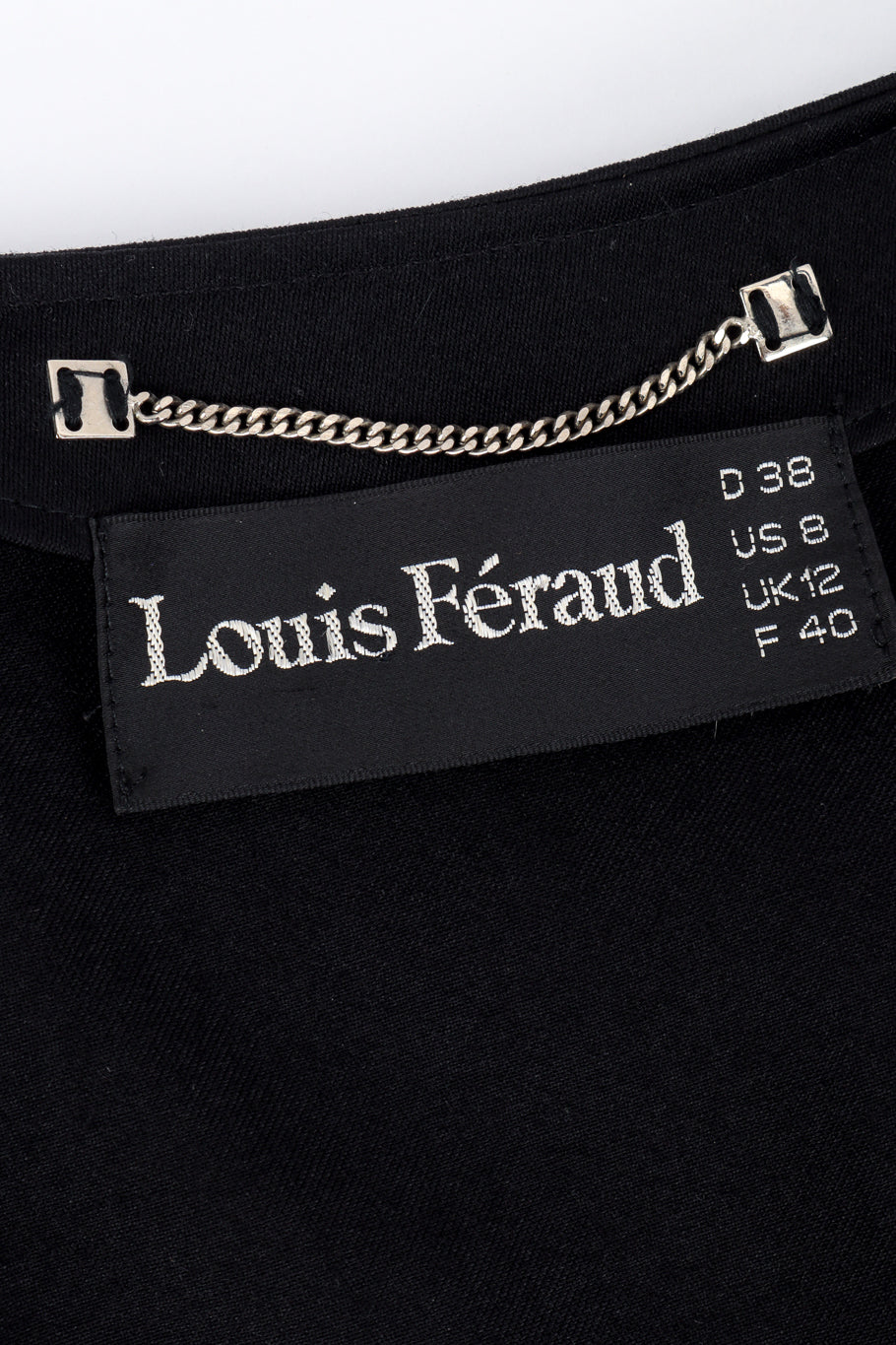 Vintage Louis Féraud Crossover Cocoon Jacket signature label closeup @recess la