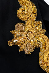 Vintage Louis Féraud Gilded Soutache Trim Dress soutache closeup @recess la