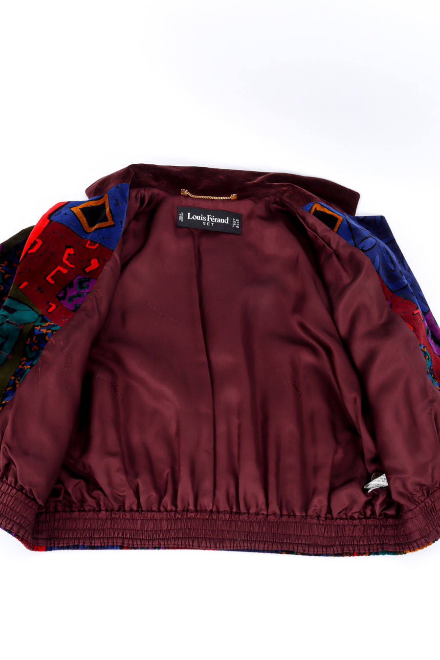 Vintage Louis Féraud Abstract Print Velvet Jacket – Recess