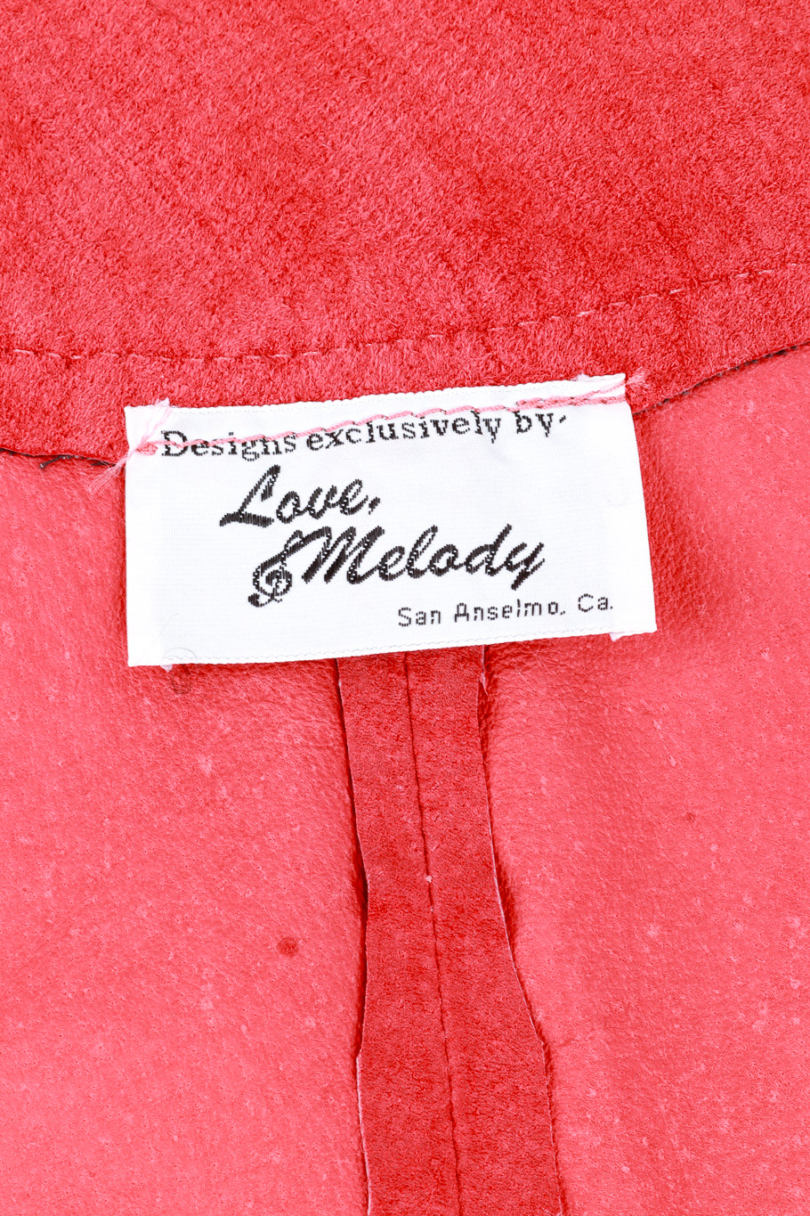 Love, Melody Rhinestone & Fringe Suede Skirt Set label @RECESS LA